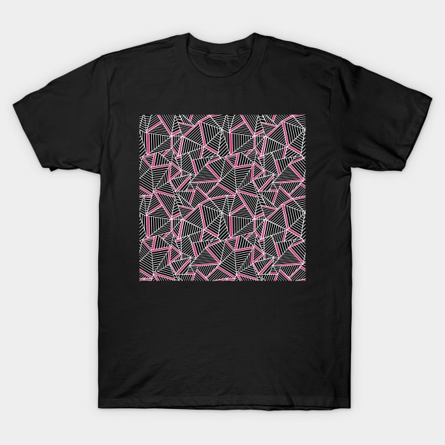 Abstract Lines With Pink T-Shirt by ProjectM